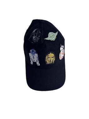 Totto Star Wars Character Patches Black Adjustable Baseball Cap Hat